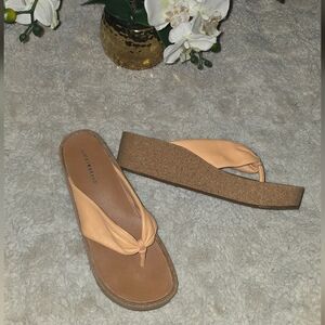 Lucky Brand Tan Wedge Sandals